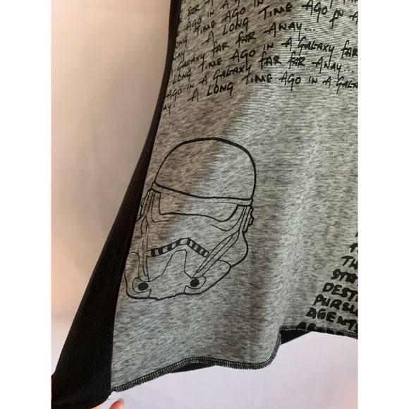 Star Wars Embellished Pocket Girls Large 10-12 Black/Gray - Picture 4 of 8